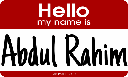 Hello my name is Abdul Rahim png download